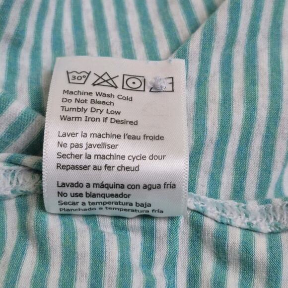 Tasc Performance Polo Shirt Mens XL Green Gray Striped Organic Cotton Preppy - Picture 8 of 9